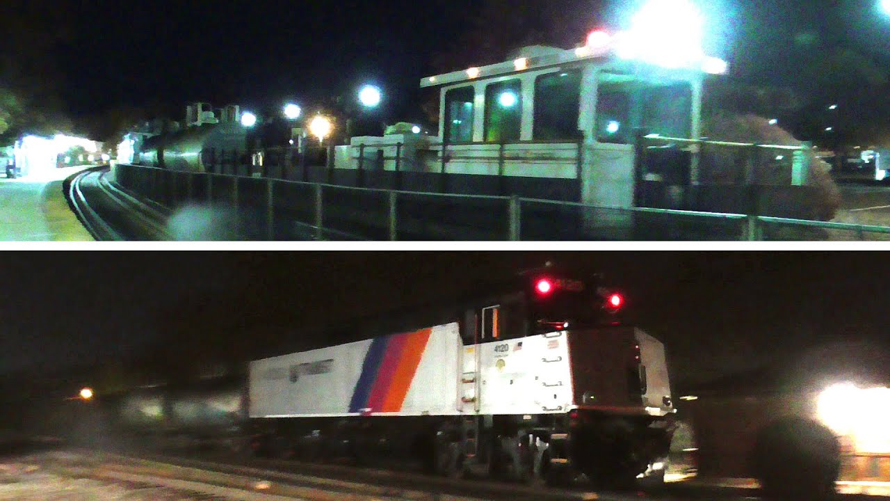 NJ Transit AquaTrack Train with F40PH-2CAT 4120 on the Bergen County Line and More