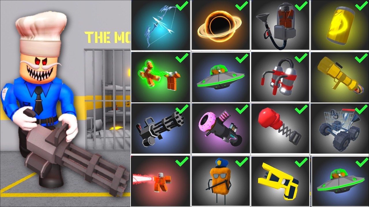 BARRY PRISON RUN! All Morphs Unlocked & Use All Items! Roblox Gameplay Escape