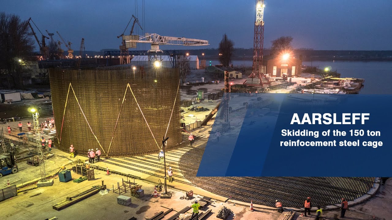 Skidding of 150t reinforcement cage
