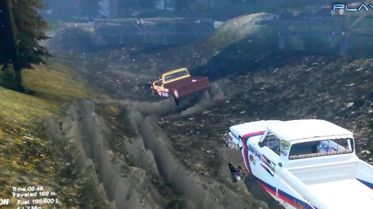 High Volts Gaming -  Spin Tires Extreme Mud Hole - 1966 Chevy Mud Trucks