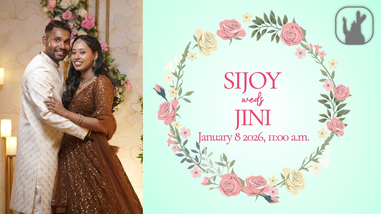 Sijoy weds Jini | 8-1-2026 | 11:00 am | Madre de Deus Vettucaud