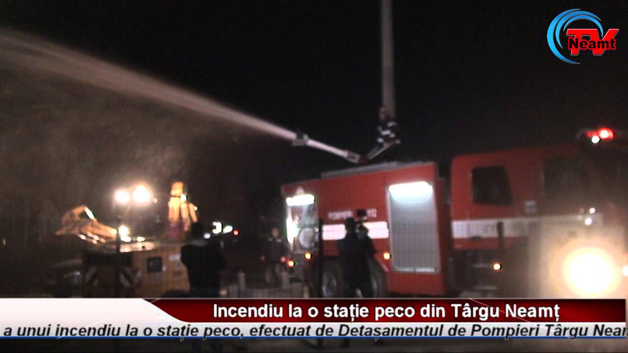 Incendiu la Socar Tg Neamt- exercitiu pompieri