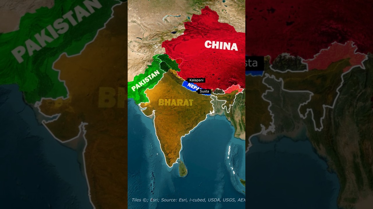 How china, Pakistan or Nepal see India map
