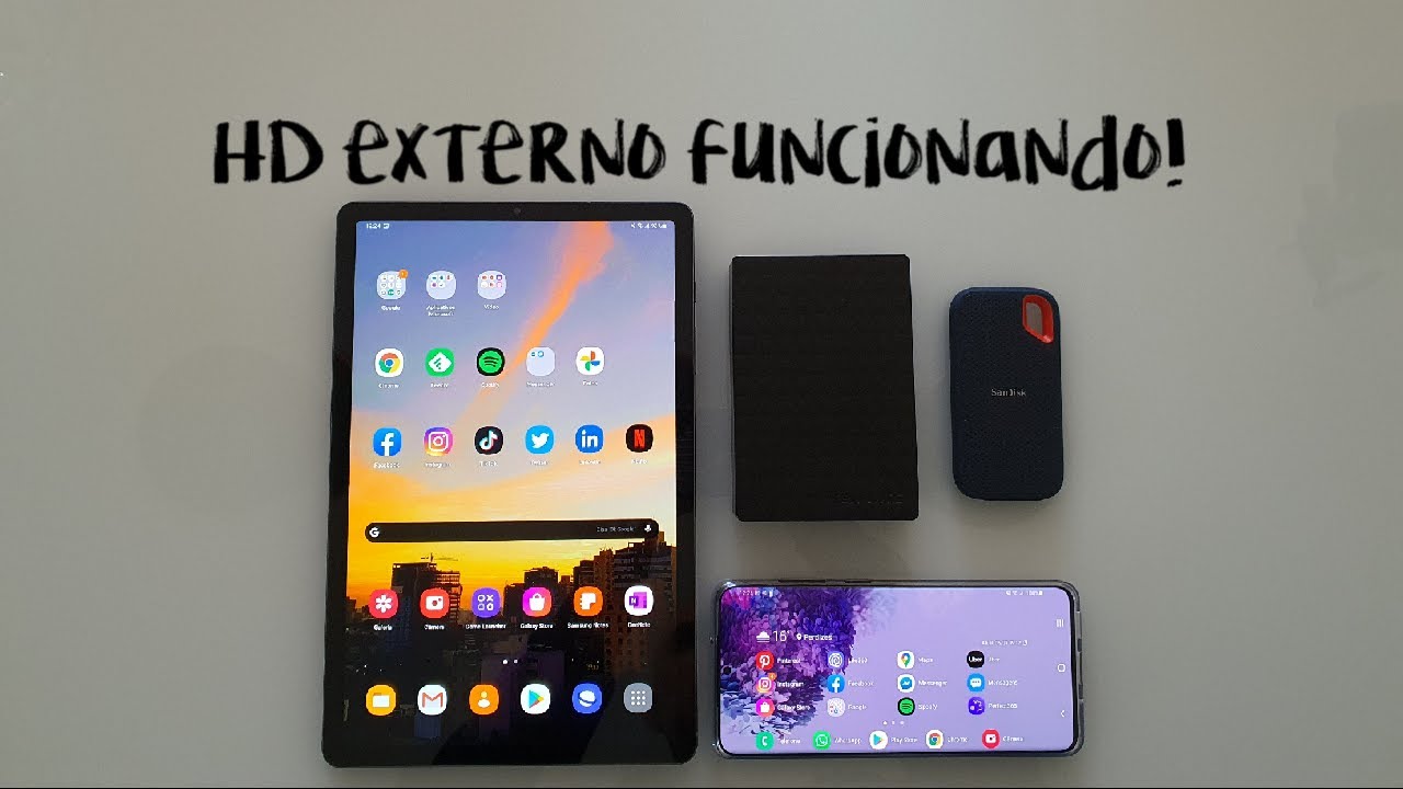 Galaxy Note 10 Plus, Tab S6 e S20 Plus com HD externo de 500GB, 1TB e 4TB funcionando!