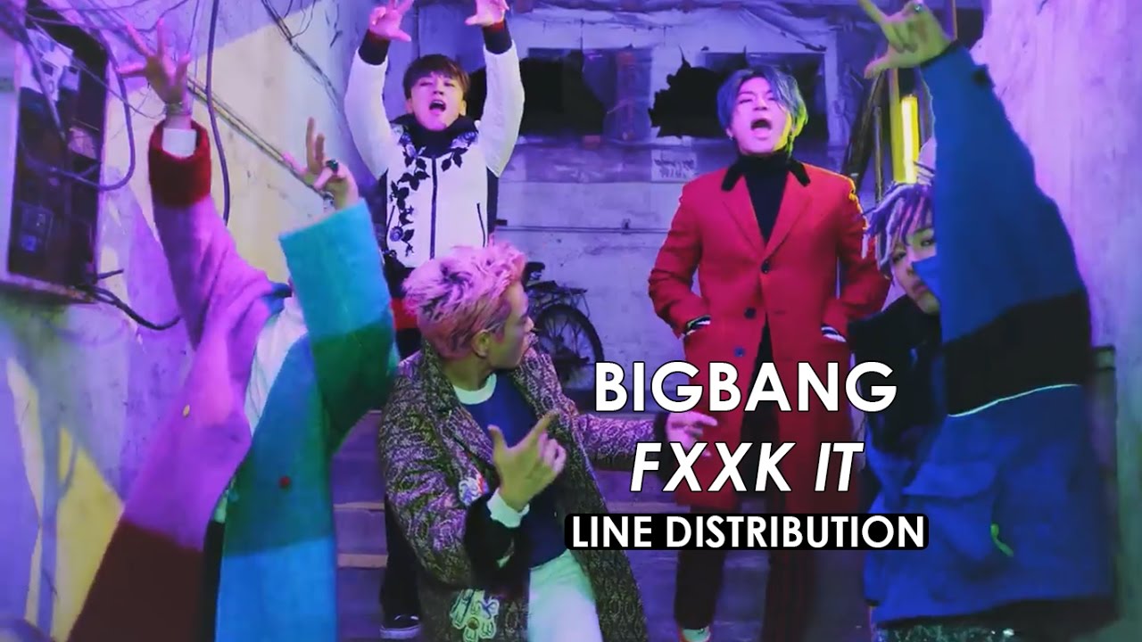 BIGBANG - FXXK IT Line Distribution (Color Coded)