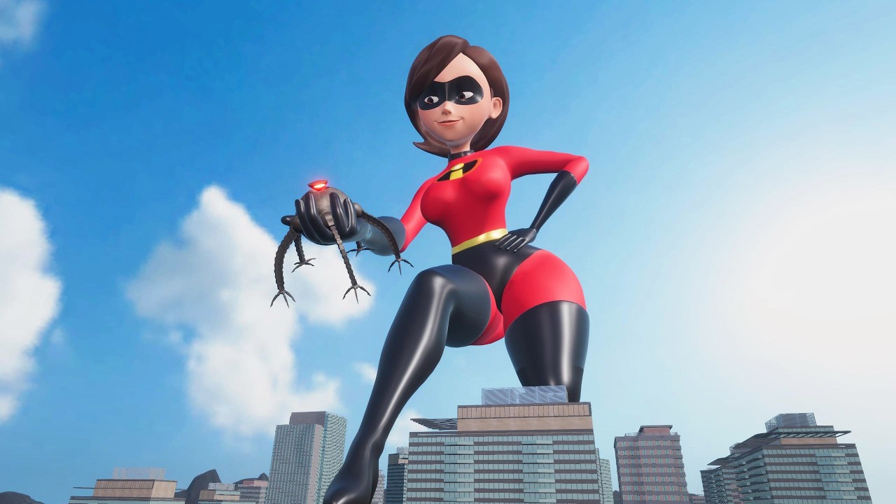 Giant Elastigirl Vs Omnidroid
