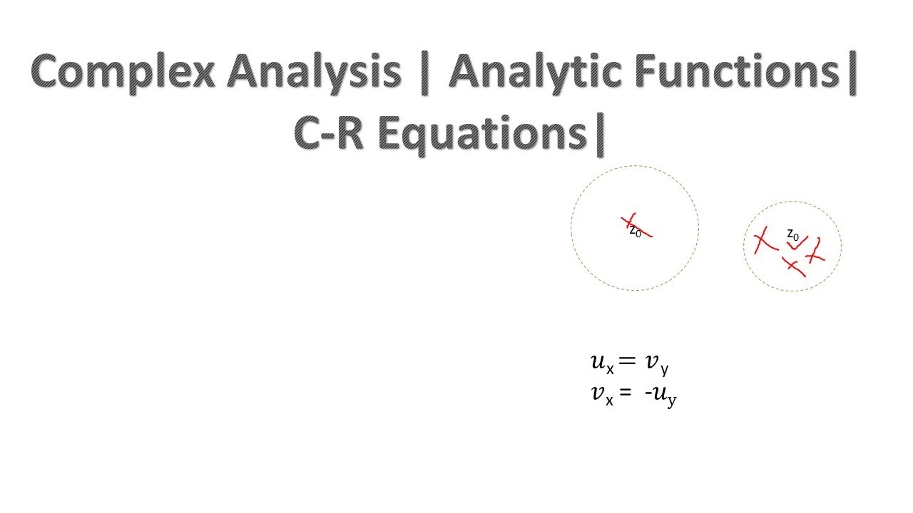 Complex Analysis | Analytic Functions| C R Equations