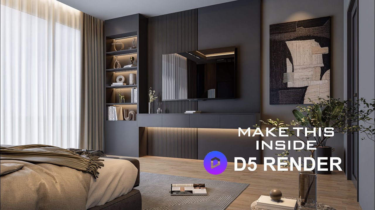 Dark Bedroom Interior | D5 Render