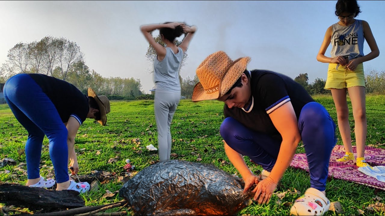 Nature Cooking Vibes | Mother & Daughter from Iran Roast Duck in Green Paradise#cooking #food #vlog