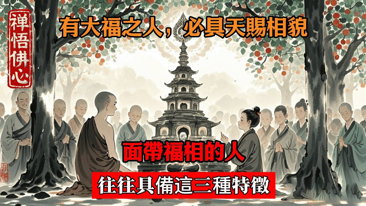 “有大福之人，必具天賜相貌”面帶福相的人，往往具備這三種特徵 #佛學 #佛法 #佛教 #禅悟佛心 #因果報應 #傳統文化 #佛教文化 #修心修行