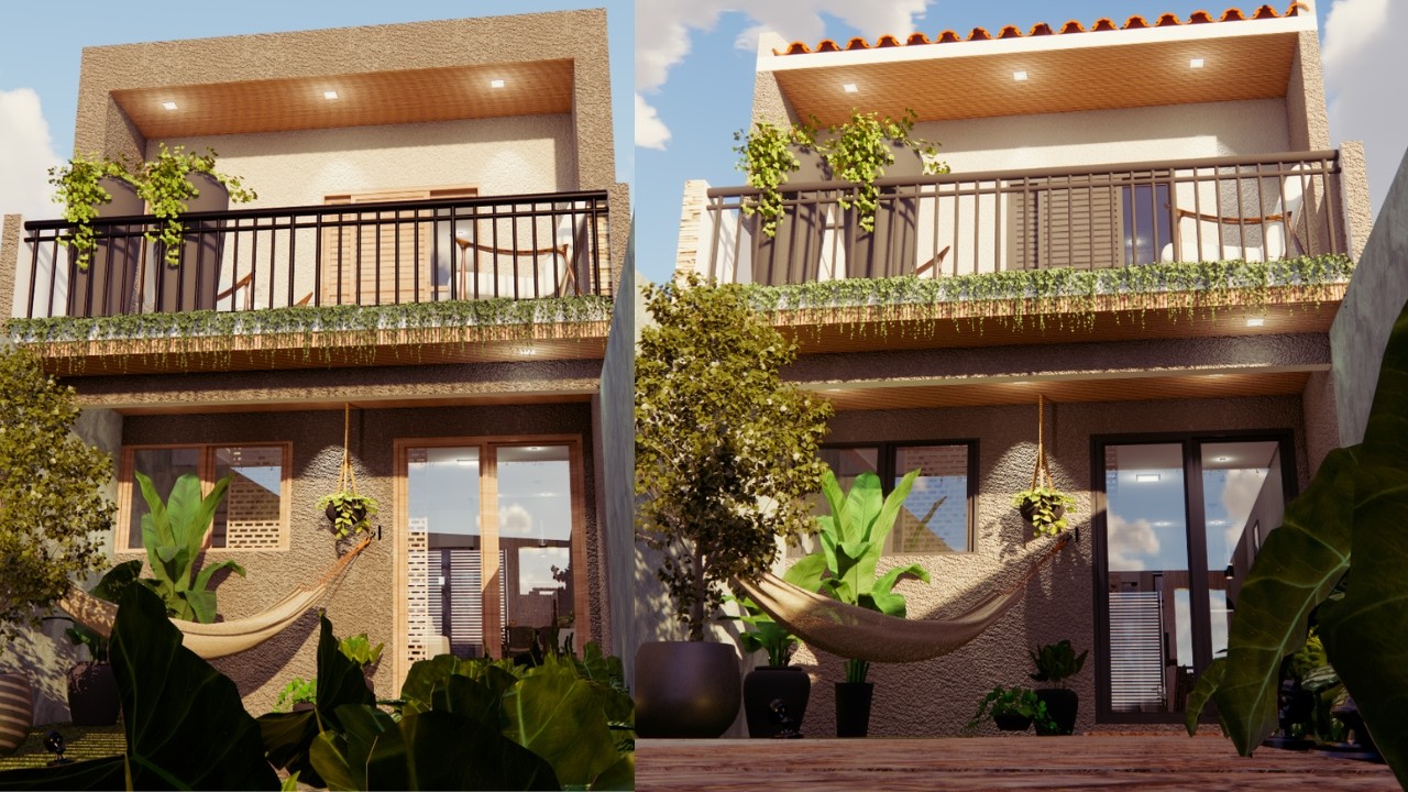 CASA PEQUENA E MODERNA | 2 QUARTOS | TERRENO PEQUENO - 2 fachadas + PLANTA  BAIXA !!!