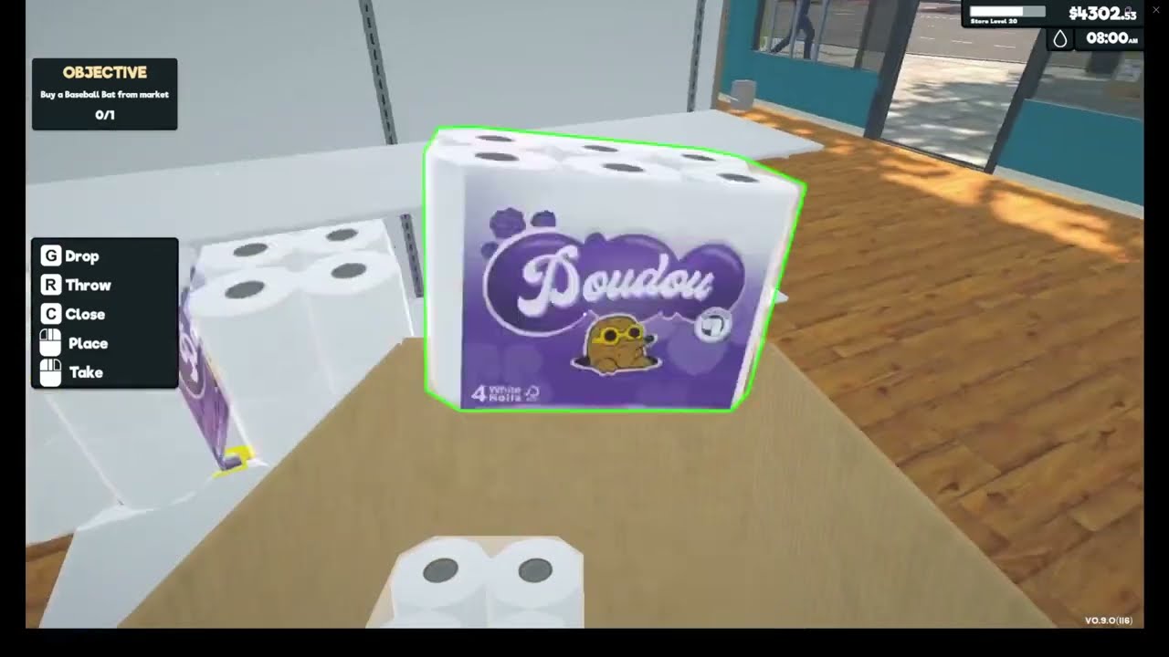 Watching Supermarket Simulator rerun!