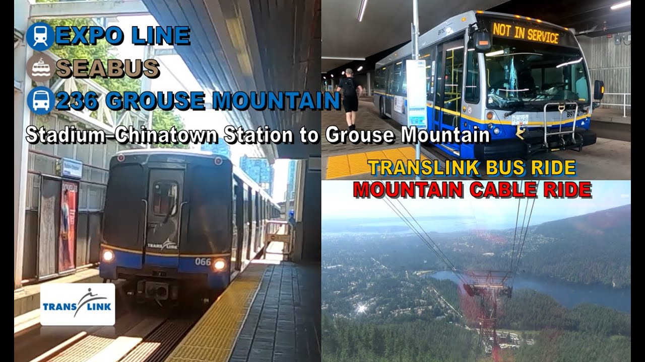 Vancouver Skytrain POV Walk: Stadium–Chinatown Station to Grouse Mountain Via Waterfront Station