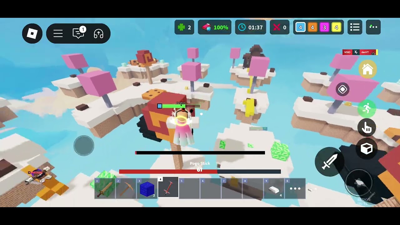 Playing bedwars 