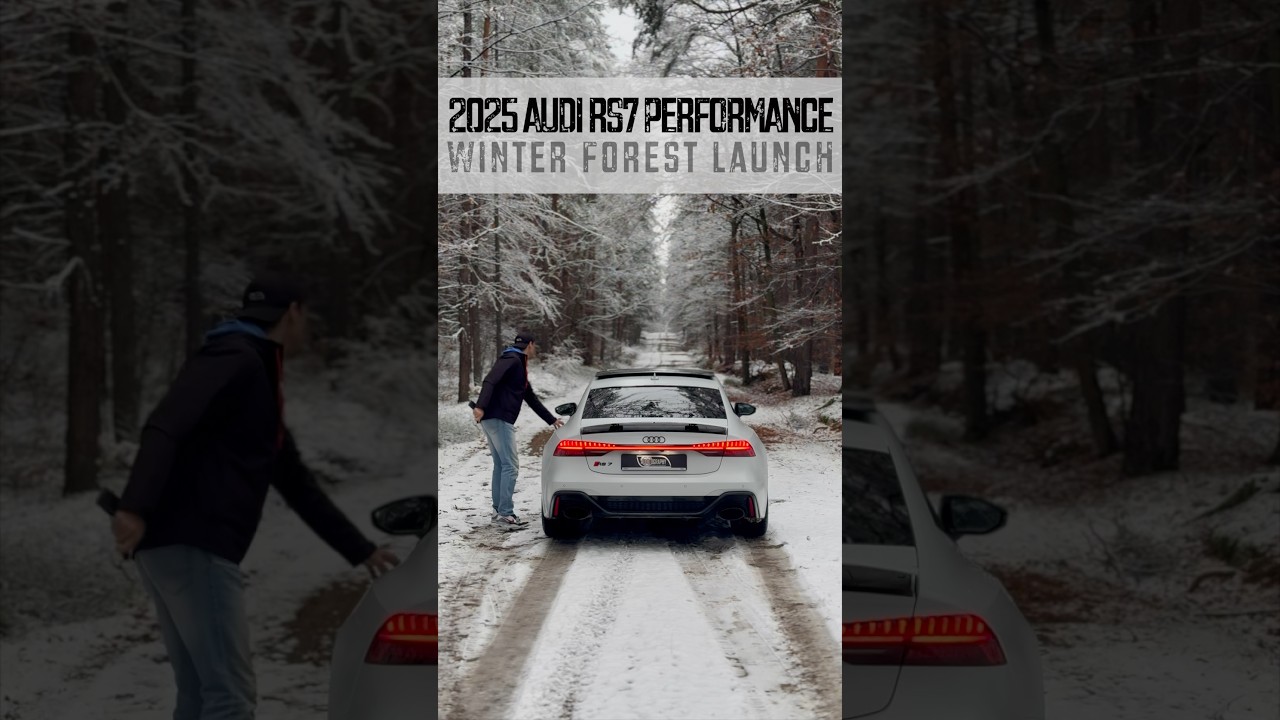 Brutal snow launch! 2025 Audi RS7 Performance