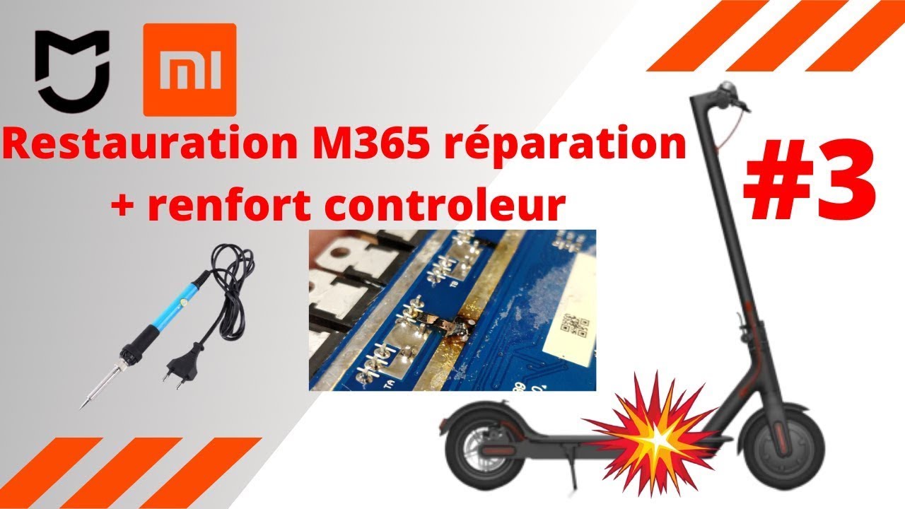 REPARATION TROTTINETTE XIAOMI M635 REPARATION + RENFORT DE LA CARTE CONTROLEUR