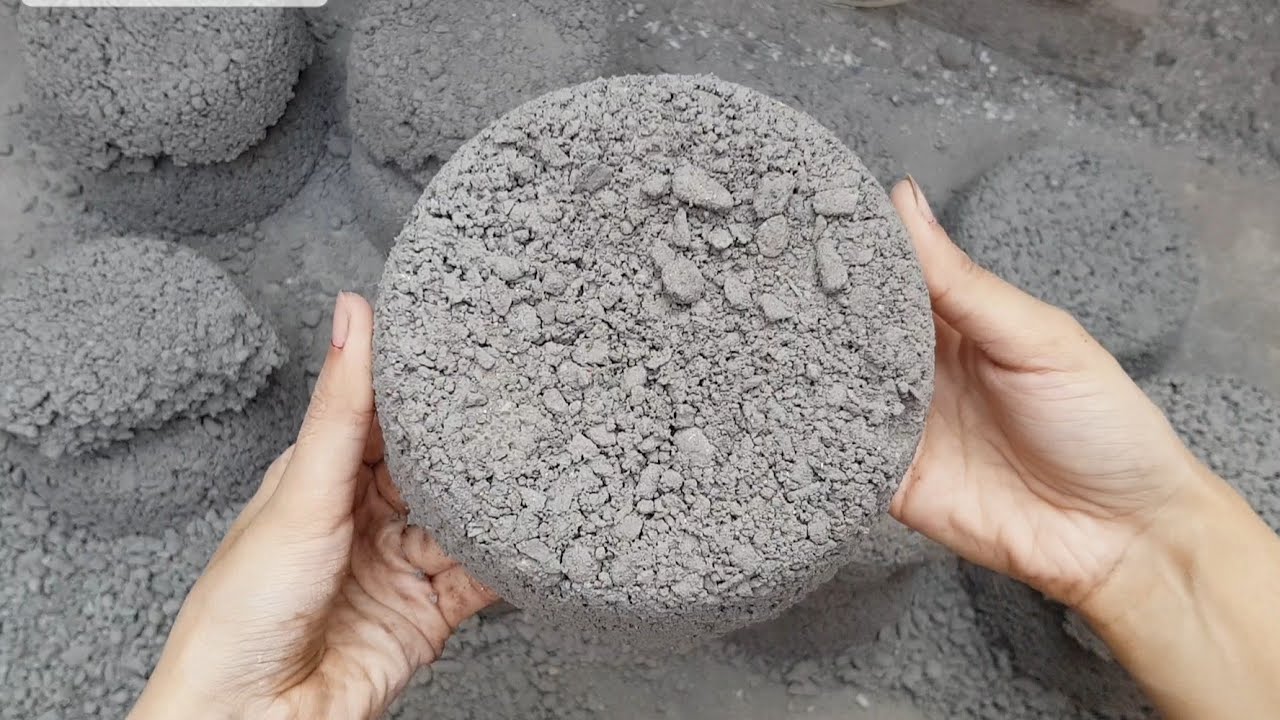 ASMR | Ashes Mix Black Concrete🖤 Floor Crumbles+Yummy Paste Pouring 🤤