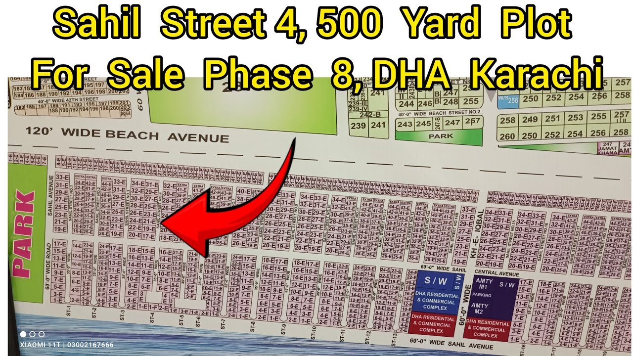 Sahil Street 4, 500 Yard Plot For Sale Phase 8, Extension DHA Karachi Prime Location For Investment