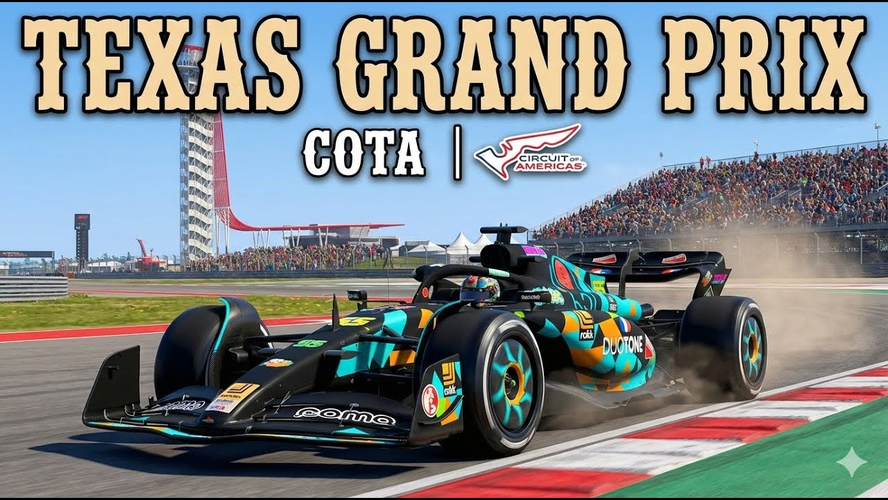 F1 25 My Team Season 2| Texas Grand Prix 🇺🇸 | Antonelli P5 Start, Safe race After Singapore Setback