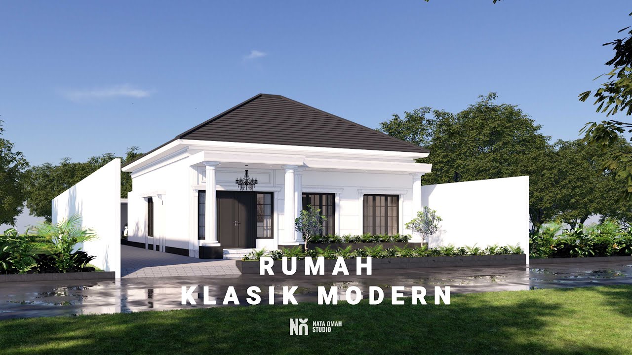 Desain Rumah Klasik Modern 1 Lantai 