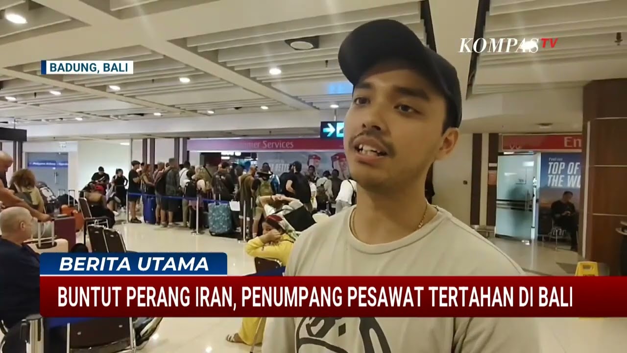 Penumpang Tertahan di Bali Imbas Perang Timur Tengah, 35 Penerbangan Batal   BERUT