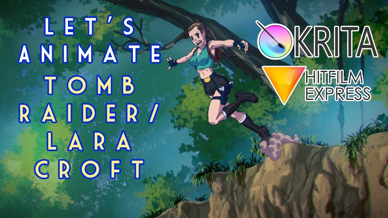 Let's Animate - Krita: Lara Croft Cliff Jumper