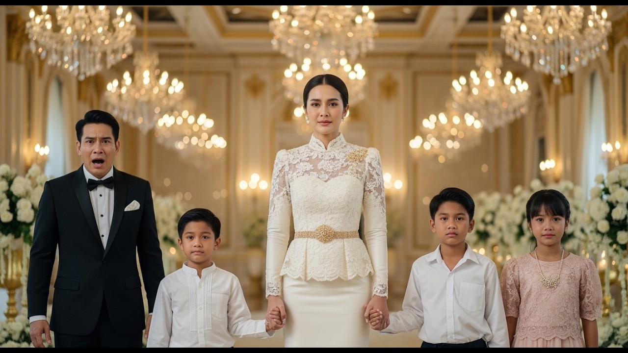 เชิญภรรยาเก่ามางานแต่งเพื่อดูถูก — แต่มหาเศรษฐีถึงกับร้องไห้เมื่อเธอมาพร้อมลูกสามคน!