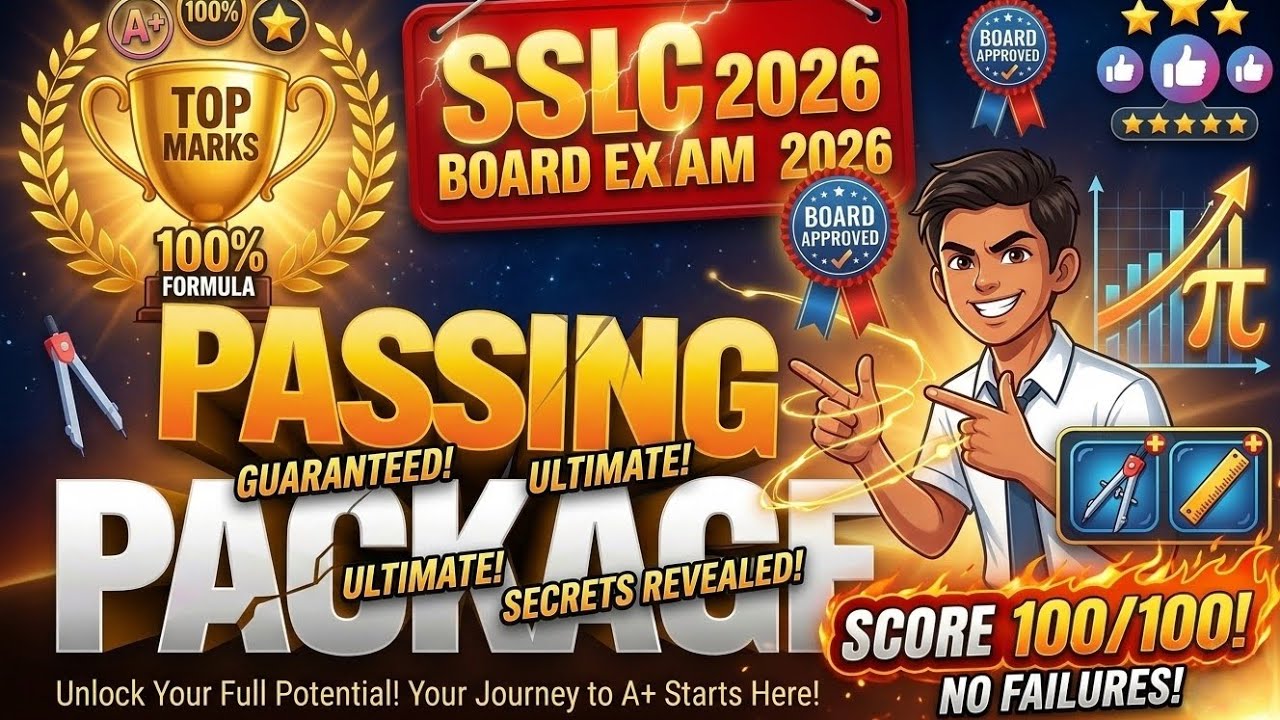 Score 100/100 in Math Without Stress! 🚀 SSLC 2026 Ultimate Passing Package Revealed!#sslc #maths 