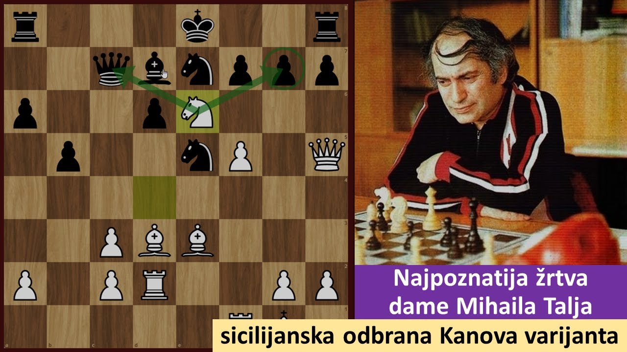 Najpoznatija žrtva dame Mihaila Talja - sicilijanska odbrana Kanova varijanta