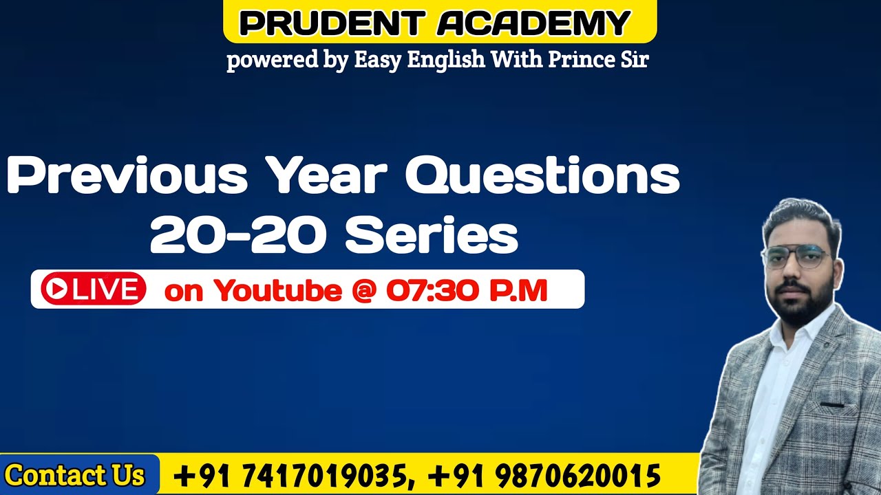 PREVIOUS YEAR QUESTIONS || 20-20 SESSION || SSC CGL || CHSL || BY PRINCE SIR