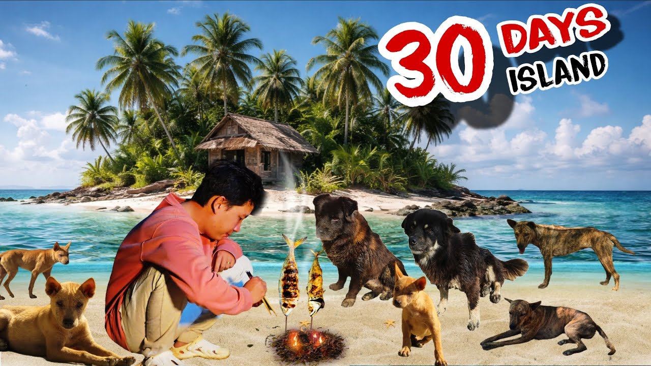 30 ngày sống trên đảo hoang | Sinh tồn nuôi 8 miệng ăn
