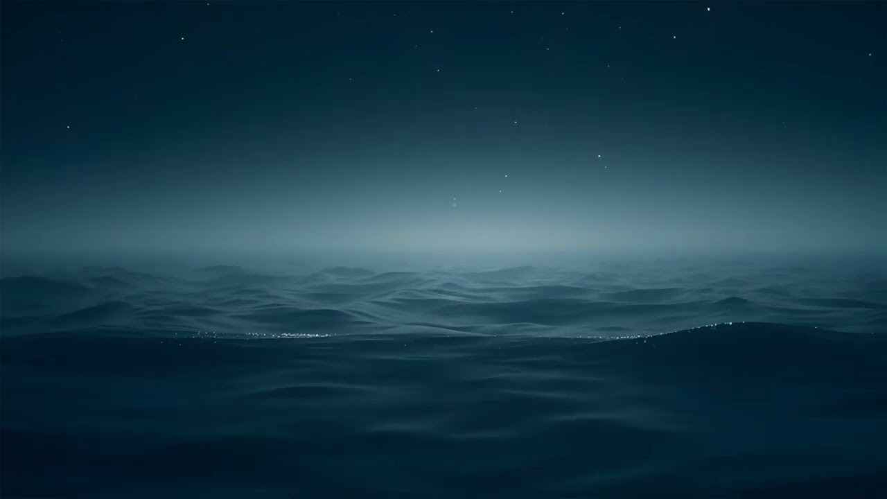Midnight Ocean Waves with Soft Piano Music | 8 Hours of Relaxing Night Ambience for Deep Sleep