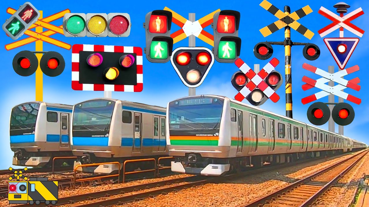 【電車】踏切動画【ふみきり 鉄道】train railway railroad crossing 京浜東北線 東海道線