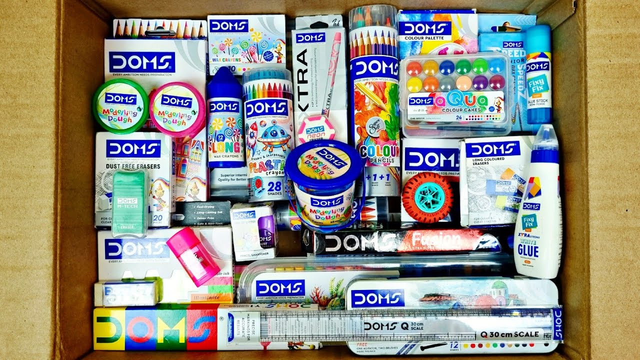 Ultimate doms stationery collection - dark pencils, colour pencils, oil pastels, plastic crayons etc