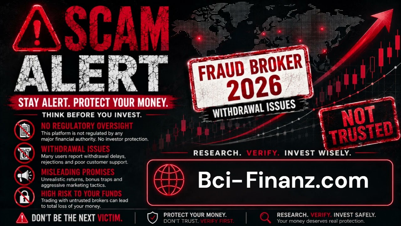 Bci-Finanz.com Scam Broker Alert: Investors Report Withdrawal Fraud and Fake Tax Demands