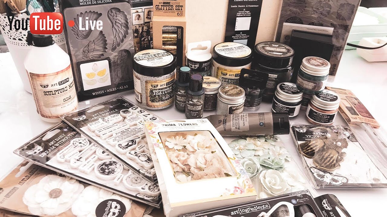 🎬CreativeCins YouTube LIVE // Prima Marketing & Finnabair 🎨 Look what the mailman brought me 🤩