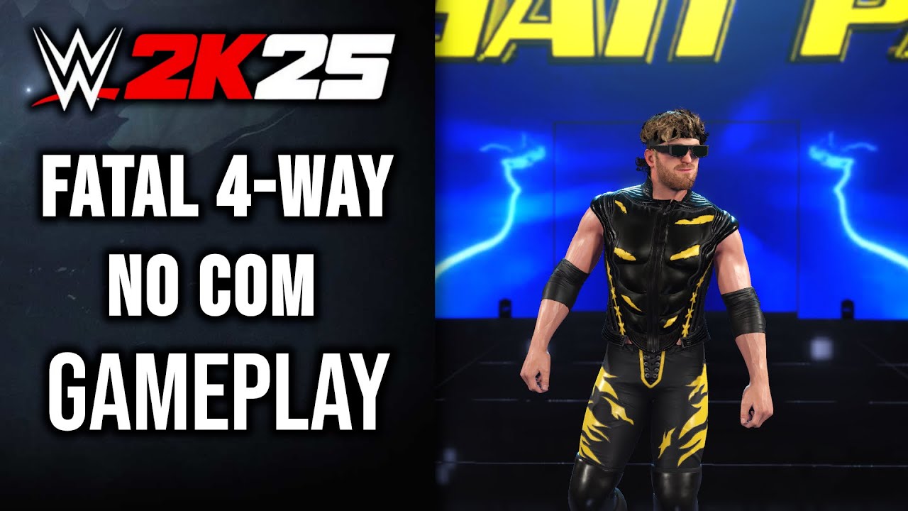WWE 2K25 Online Fatal 4-Way No Commentary Gameplay - Logan Paul