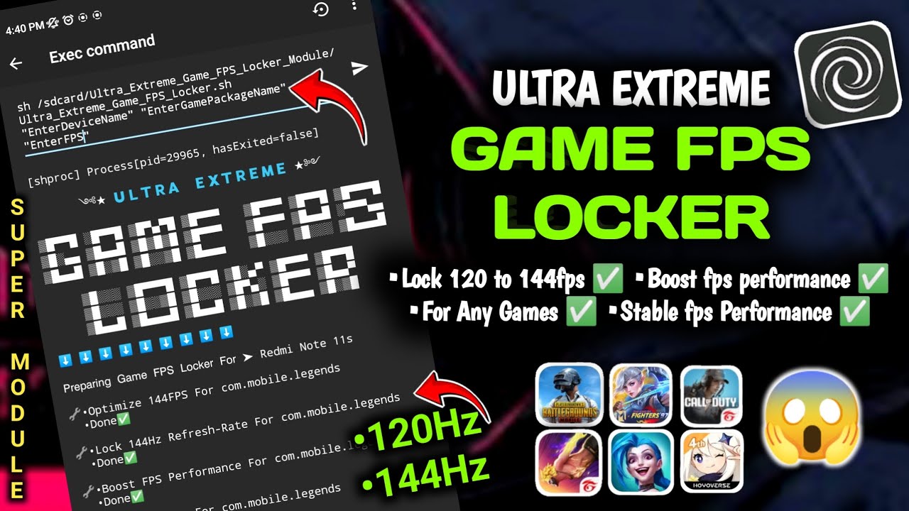 How to lock 120fps to 144fps in any game with Brevent Module😱 | Optimize any game No Root