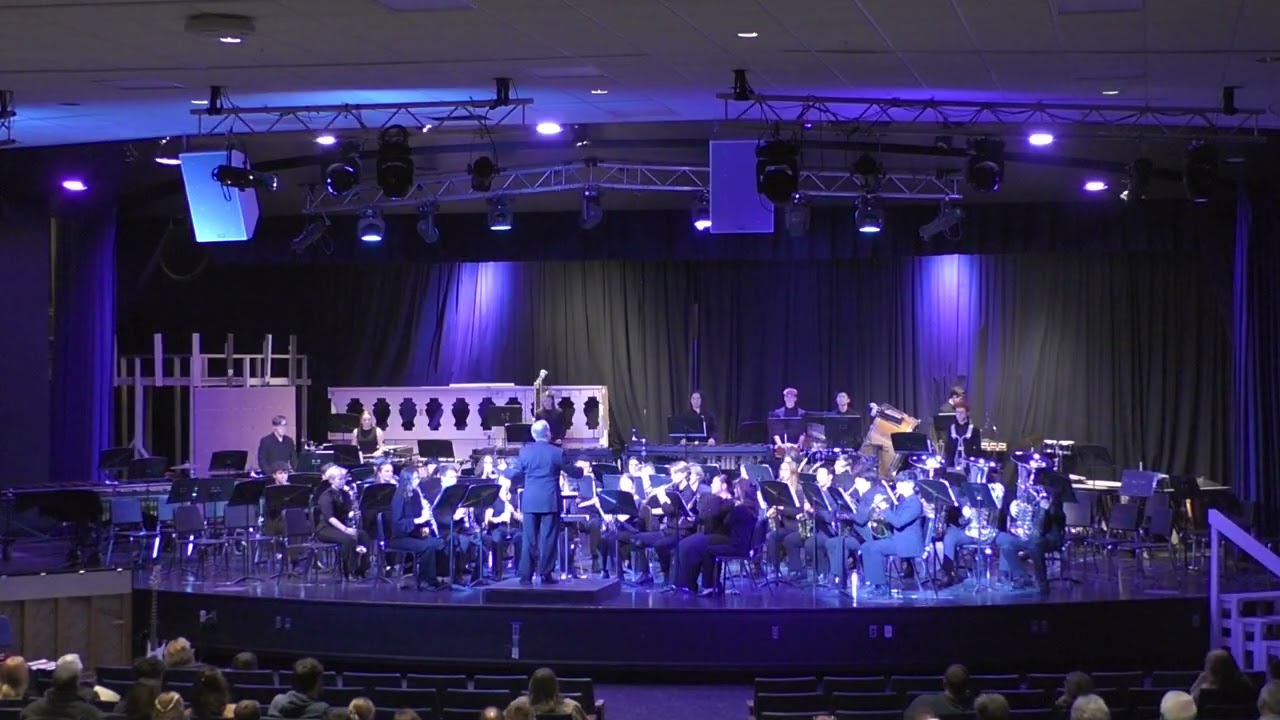 Hampton High School Wind Ensemble - Kirkpatrick FF, Hail To Old IU, Indiana Our Indiana, The Falls
