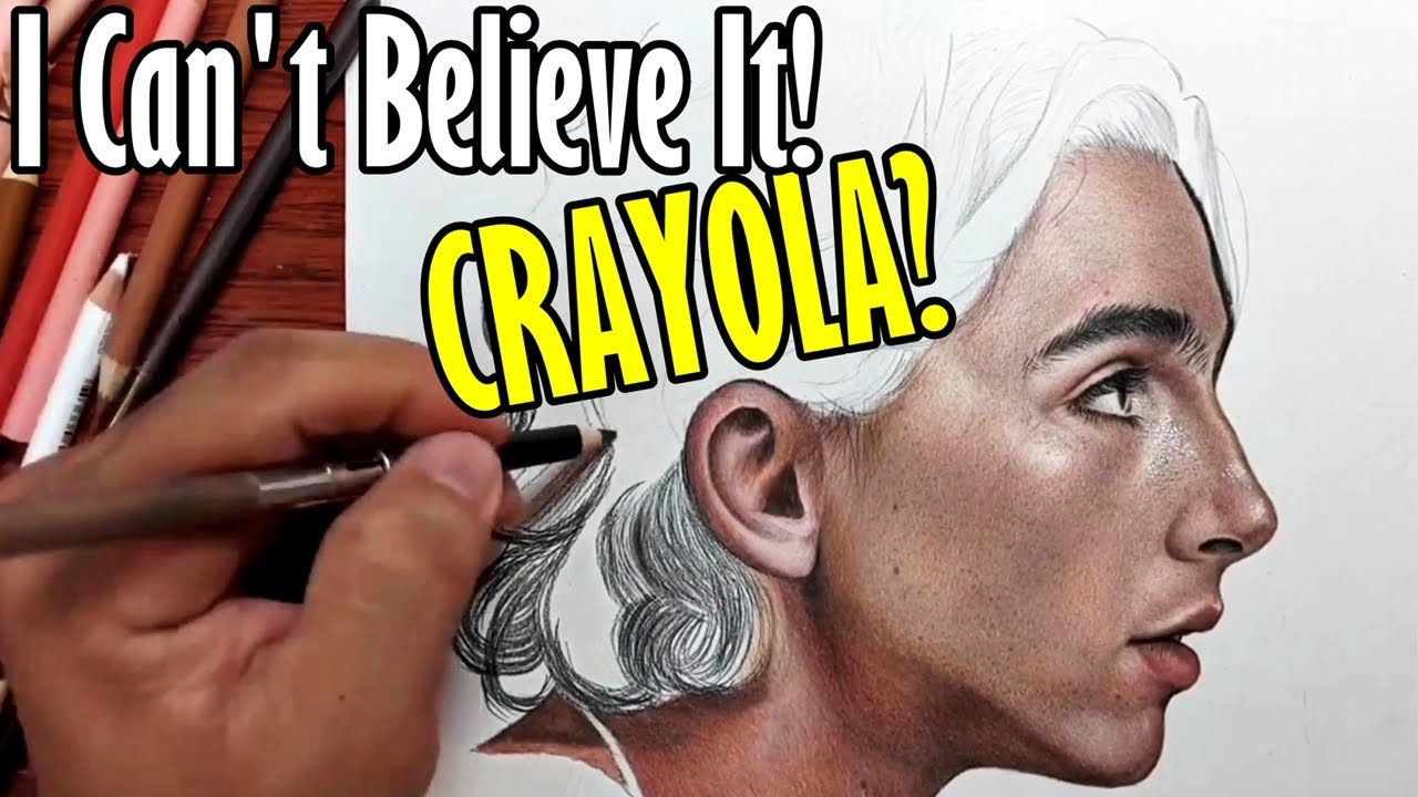 Didn't Expect It! Trying Realistic Skin Tone with CRAYOLA Colored Pencil, Drawing Challenge Tutorial