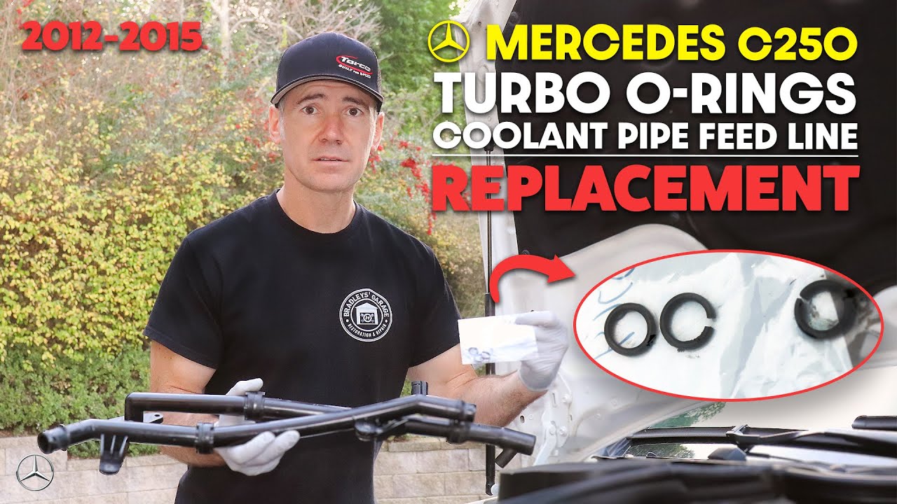 MERECEDES BENZ C250/SLK250 Turbo O-Rings / Coolant Pipe Feed Line Replacement 2012 - 2015