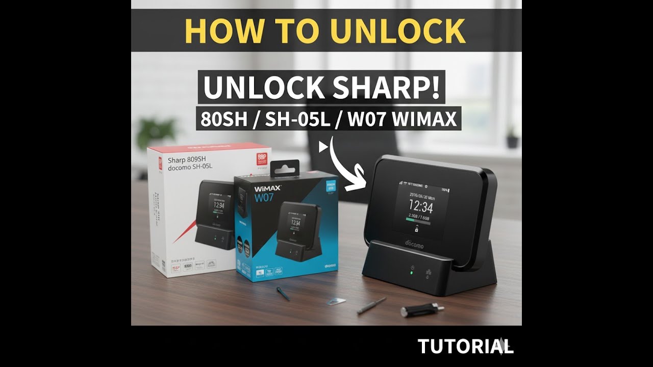 how to unlock docomo sharp sh-05L W07 and 809sh sharp N-01H N-01J