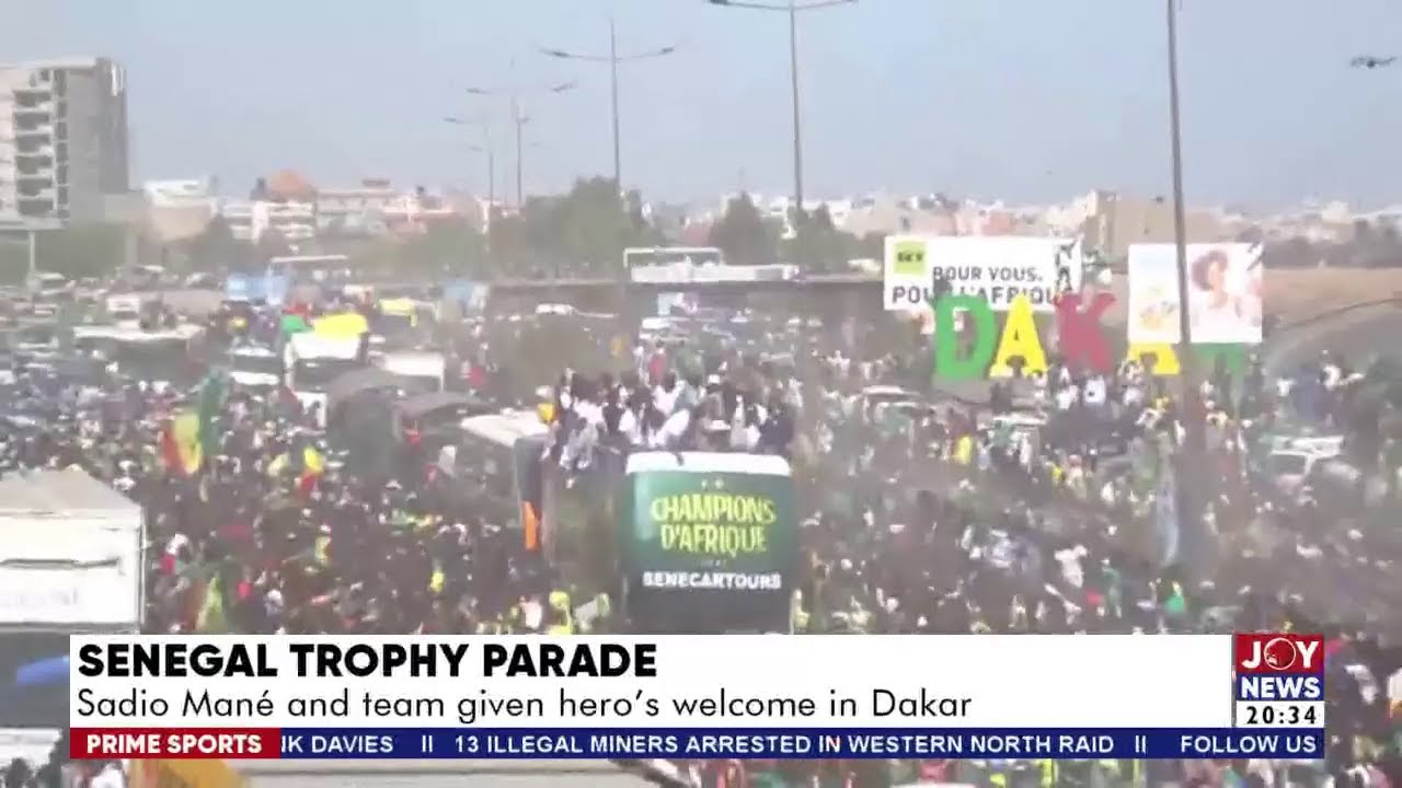 Senegal Trophy Parade: Sadio Mane and team given hero's welcome in Dakar | Prime Sports