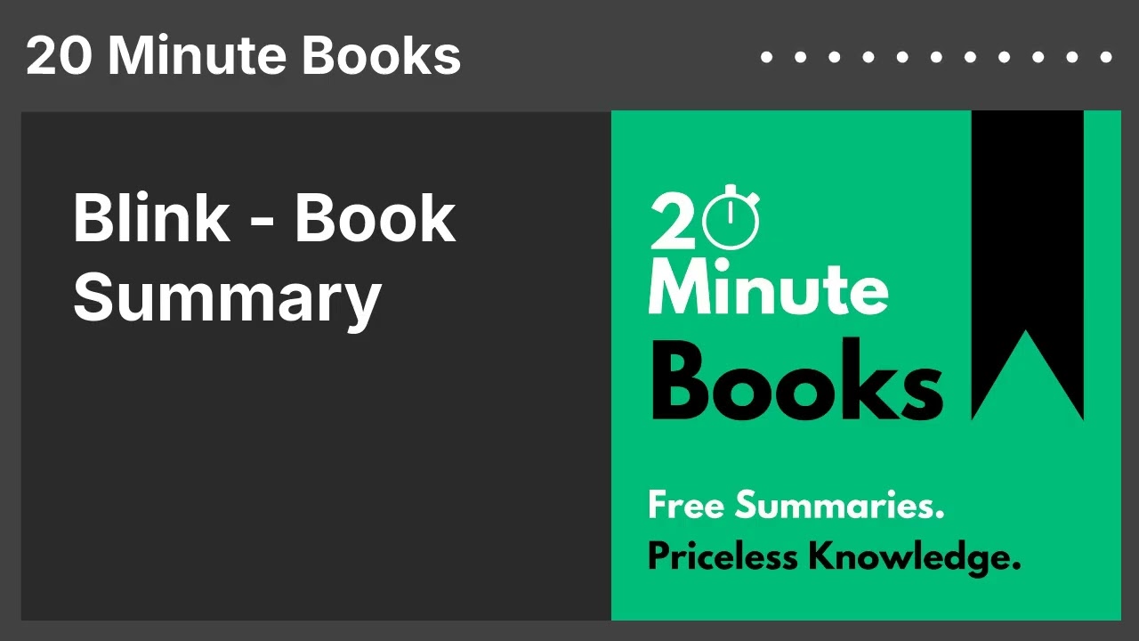 Blink - Book Summary