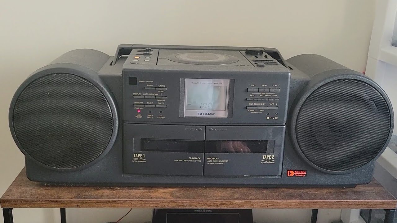 Sharp QT-77CD boombox sound test