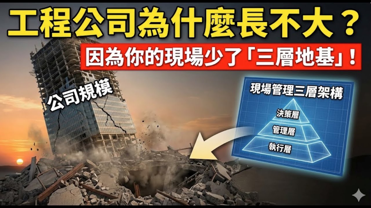 工程公司做不大的真正原因：你沒有「現場管理三層架構」