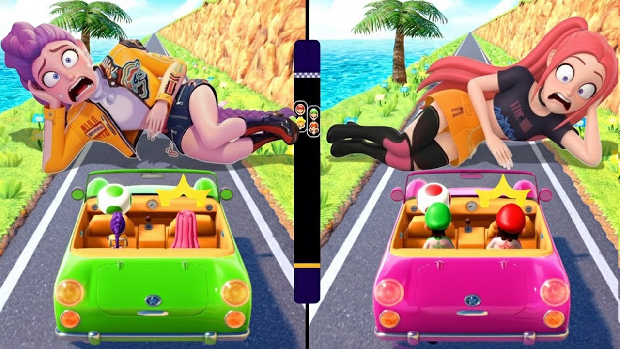 Mario Party Superstars Minigames - Team Mira & Rumi VS Mario & Luigi (Hardest Difficulty)