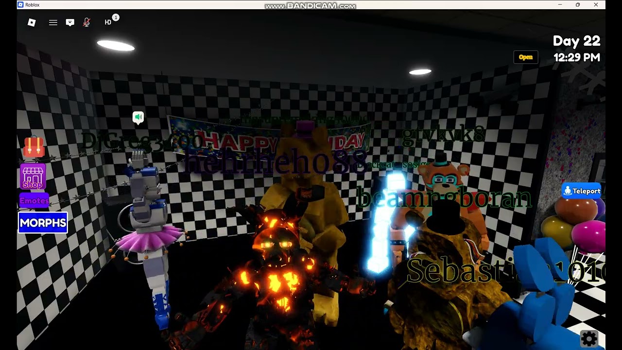 10 minutes of Fast Fredbear dancing in FNaF 2 Multiverse RP (Part 2)