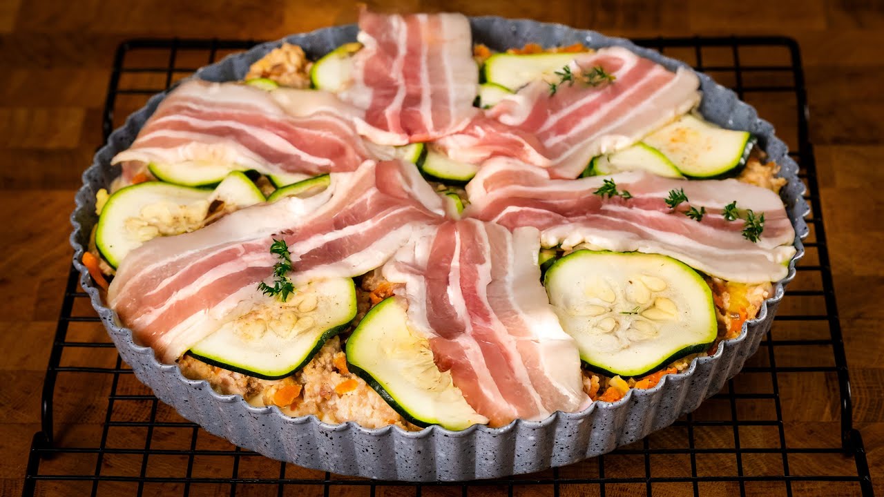 Nimm Speck, Zucchini und 2 Eier! Hunderte Male leckerer als Pizza! Abendessen in 10 Minuten!
