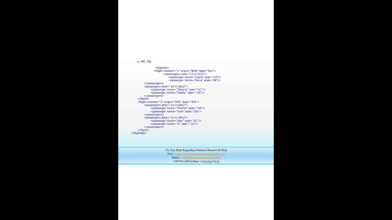 Database Homework Help